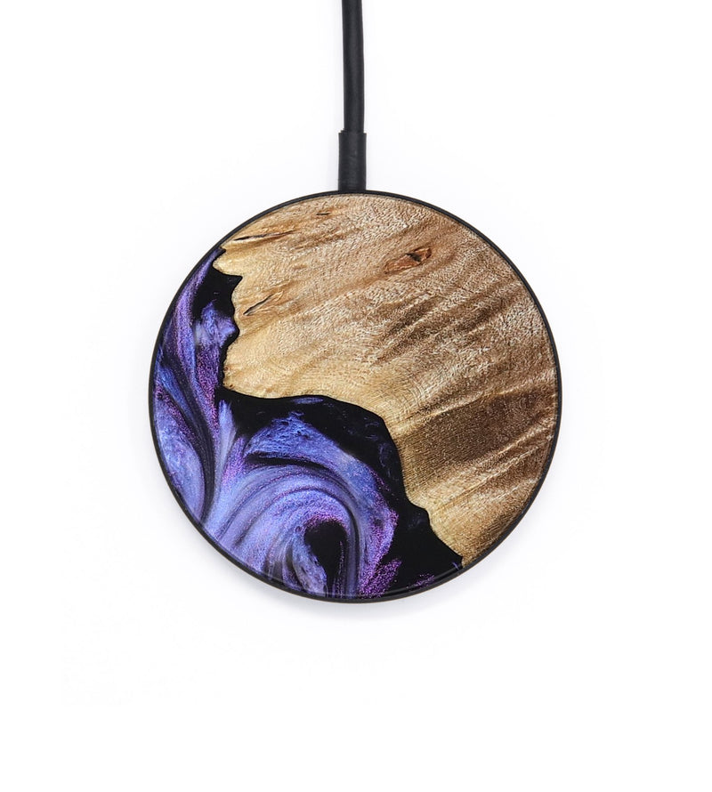 Circle Wood Wireless Charger - Tamra (Purple, 822826)