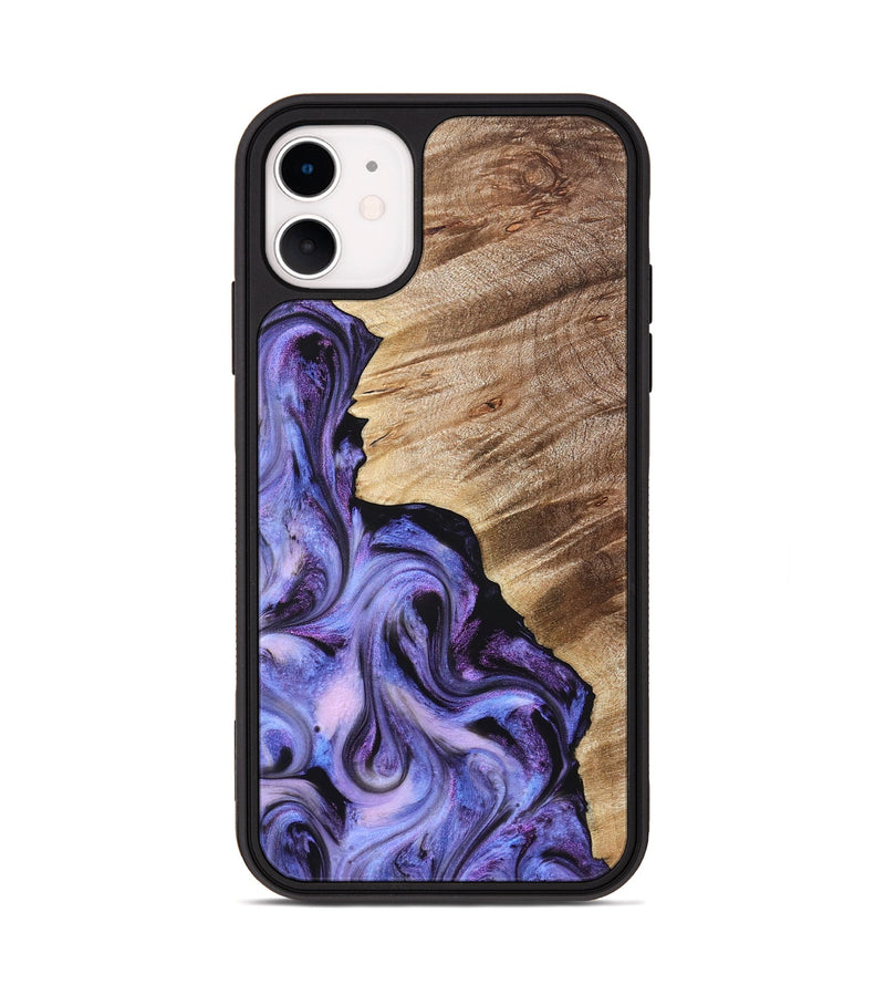 iPhone 11 Wood Phone Case - Tamra (Purple, 822826)