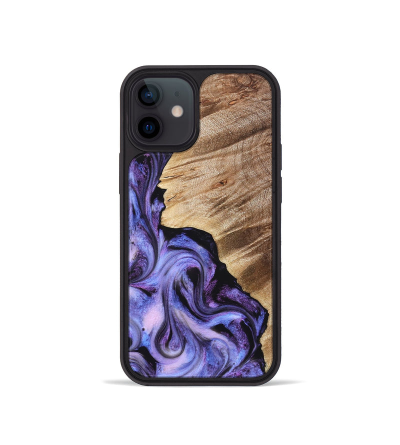 iPhone 12 mini Wood Phone Case - Tamra (Purple, 822826)
