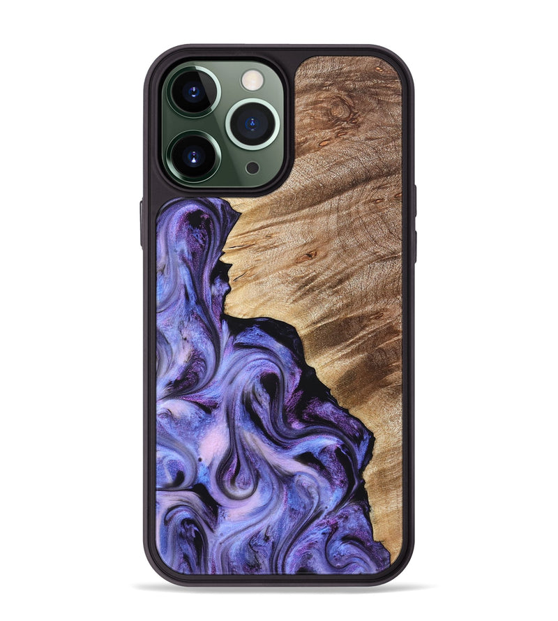 iPhone 13 Pro Max Wood Phone Case - Tamra (Purple, 822826)