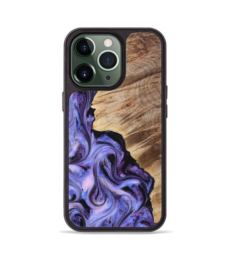 iPhone 13 Pro Wood Phone Case - Tamra (Purple, 822826)
