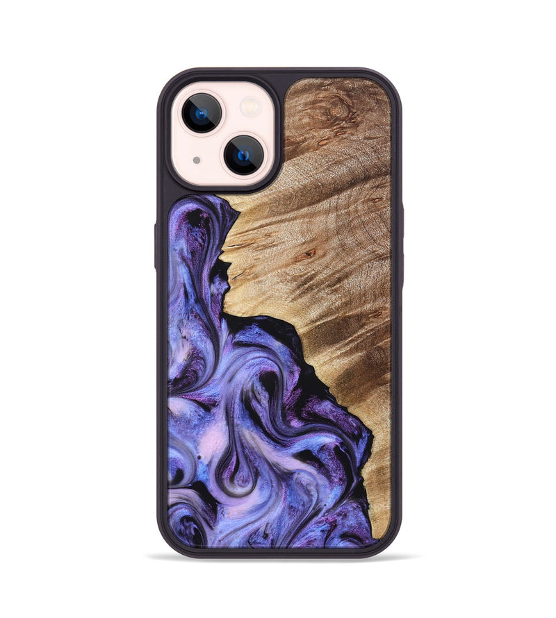 iPhone 14 Wood Phone Case - Tamra (Purple, 822826)