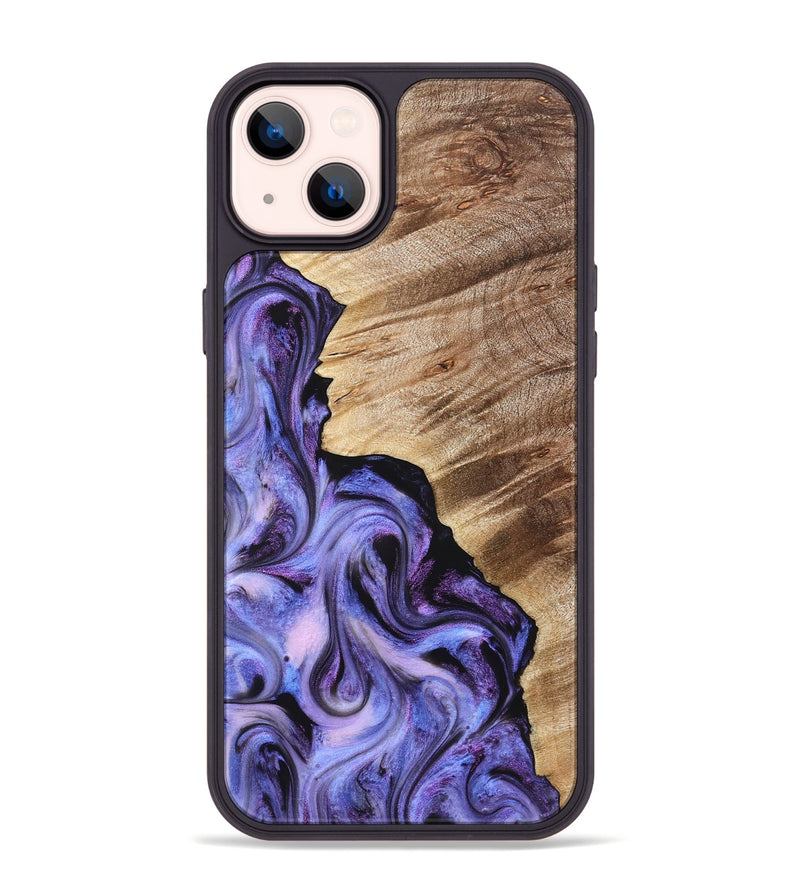 iPhone 14 Plus Wood Phone Case - Tamra (Purple, 822826)