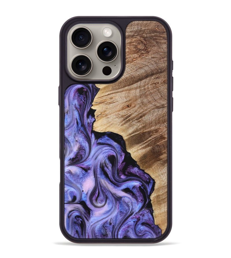 iPhone 16 Pro Max Wood Phone Case - Tamra (Purple, 822826)