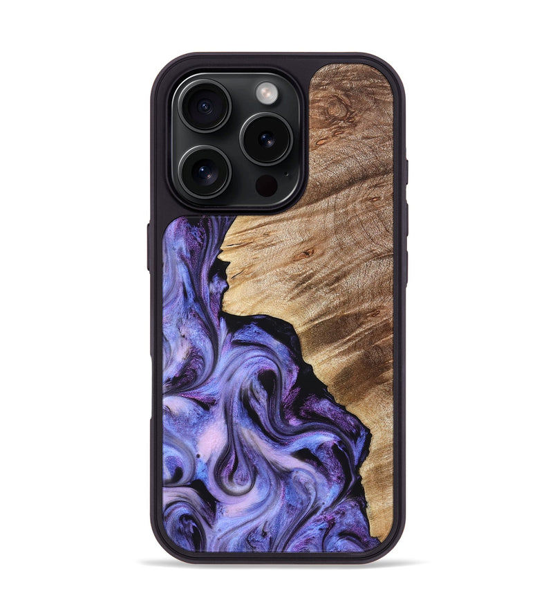 iPhone 16 Pro Wood Phone Case - Tamra (Purple, 822826)
