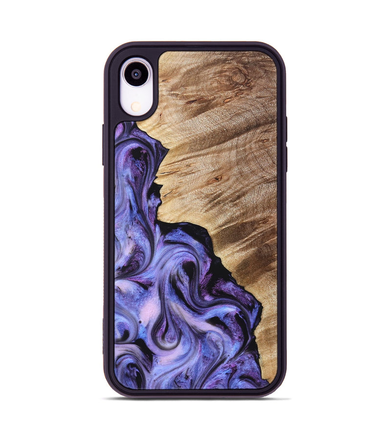 iPhone Xr Wood Phone Case - Tamra (Purple, 822826)