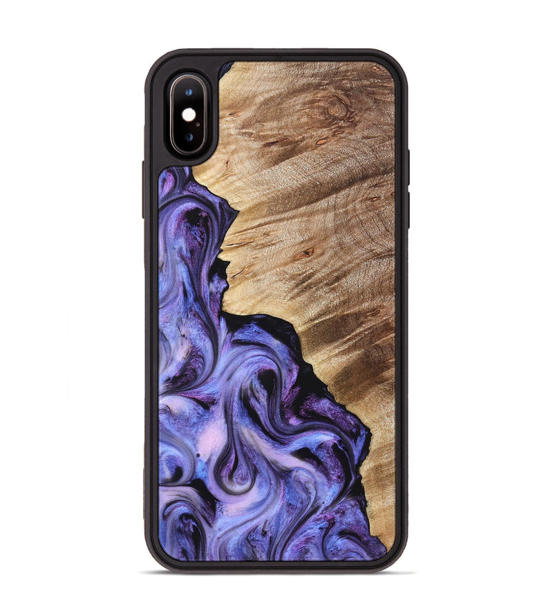 iPhone Xs Max Wood Phone Case - Tamra (Purple, 822826)