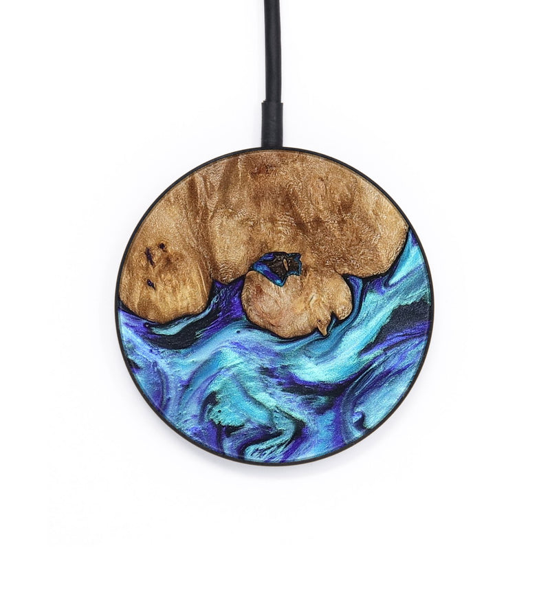 Circle Wood Wireless Charger - Mariel (Blue, 822827)