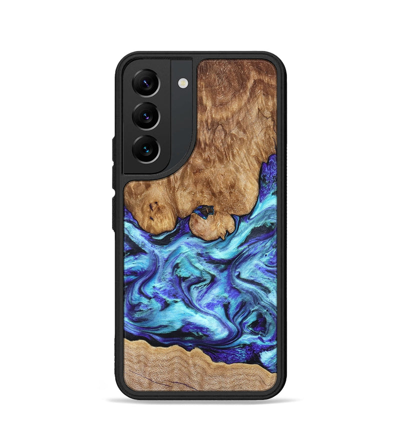 Galaxy S22 Wood Phone Case - Mariel (Blue, 822827)
