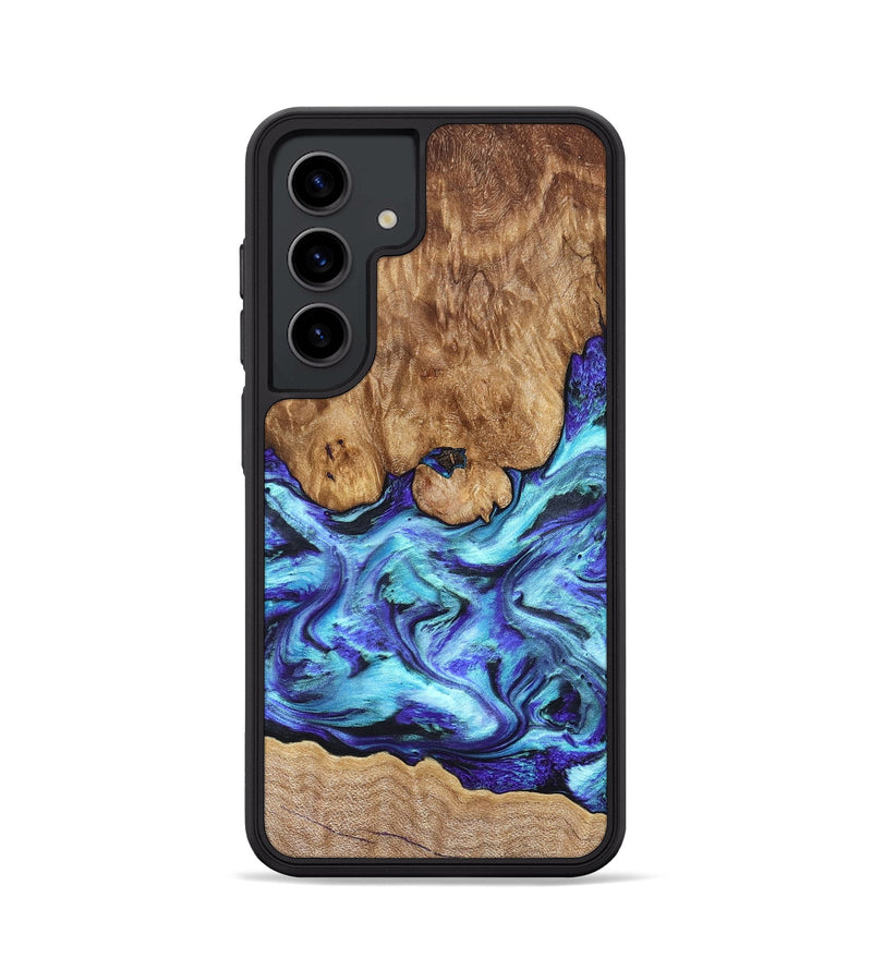 Galaxy S24 Wood Phone Case - Mariel (Blue, 822827)