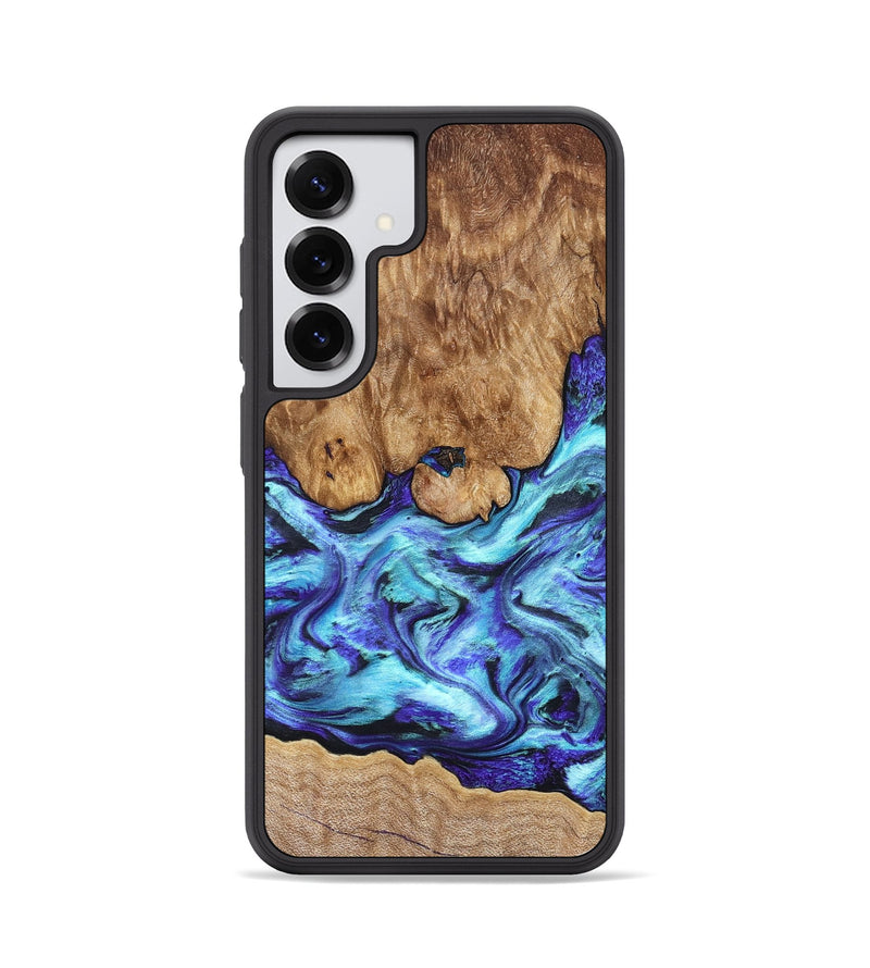 Galaxy S25 Wood Phone Case - Mariel (Blue, 822827)