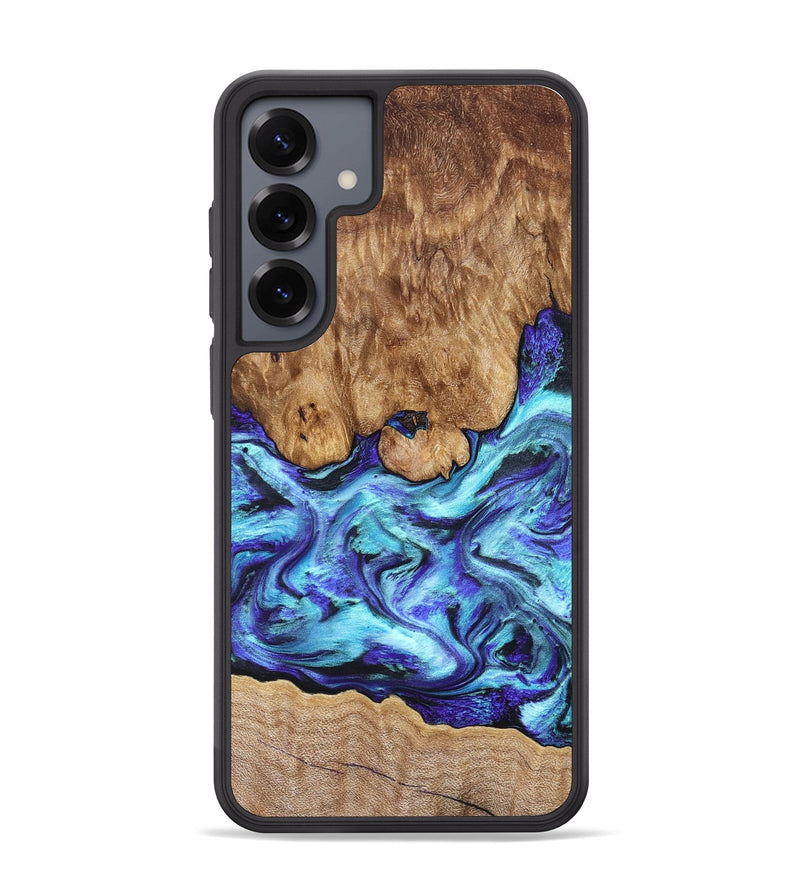 Galaxy S25 Plus Wood Phone Case - Mariel (Blue, 822827)