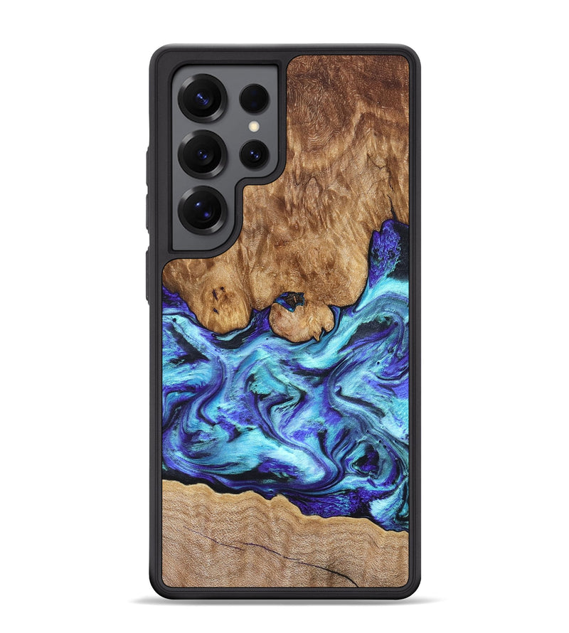 Galaxy S25 Ultra Wood Phone Case - Mariel (Blue, 822827)