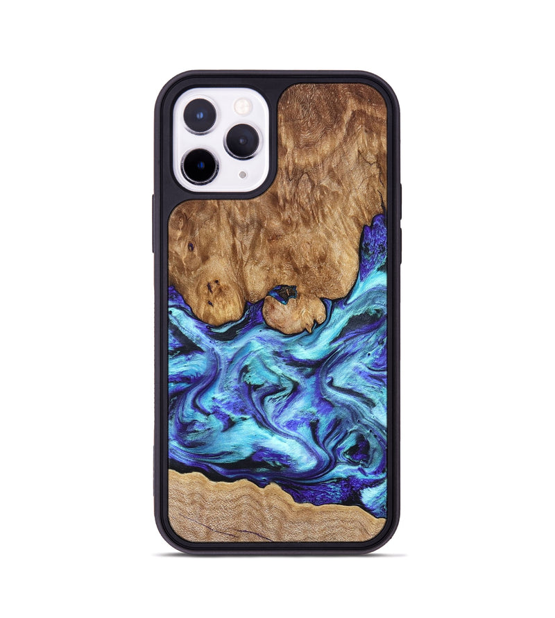 iPhone 11 Pro Wood Phone Case - Mariel (Blue, 822827)