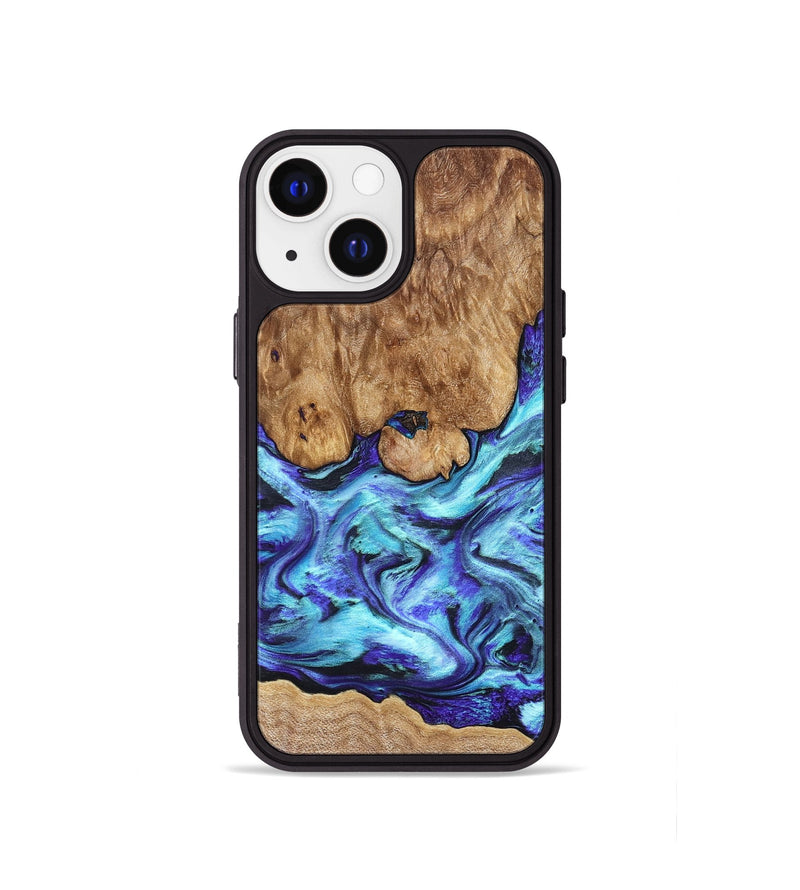 iPhone 13 mini Wood Phone Case - Mariel (Blue, 822827)