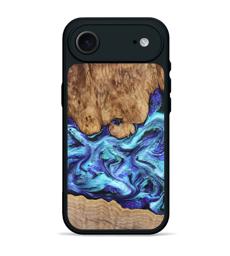 iPhone 17 Air Wood Phone Case - Mariel (Blue, 822827)