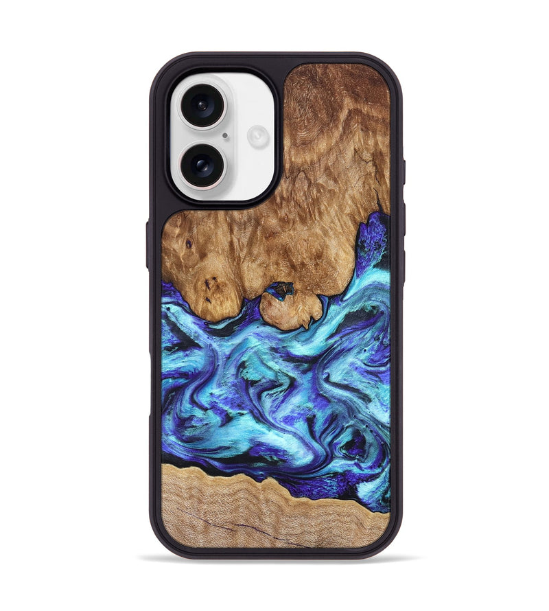 iPhone 17 Wood Phone Case - Mariel (Blue, 822827)