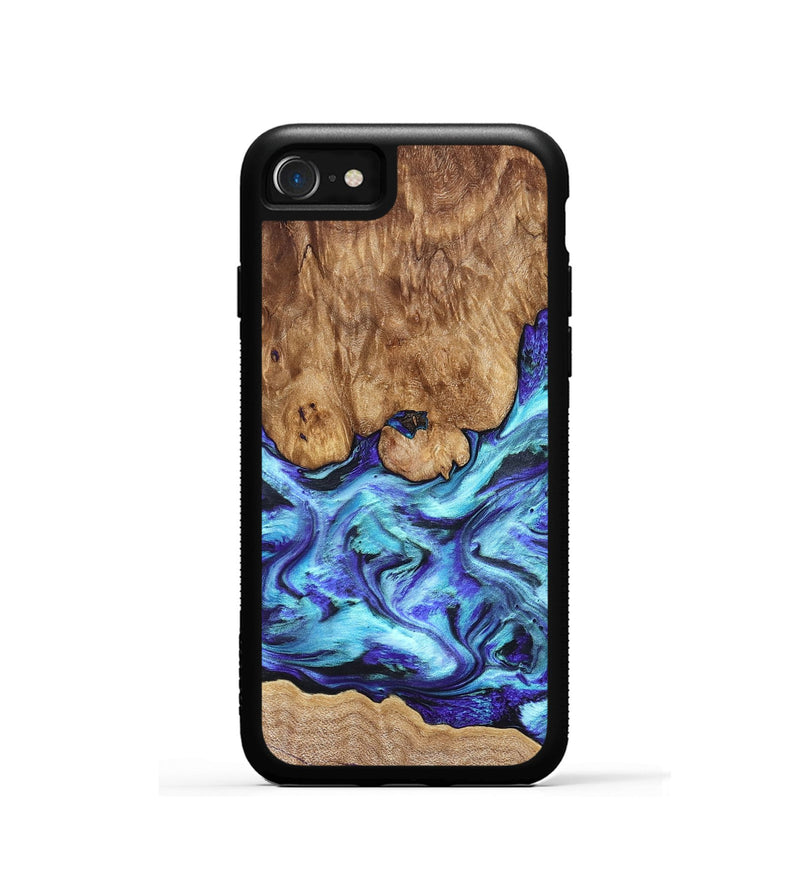 iPhone SE Wood Phone Case - Mariel (Blue, 822827)