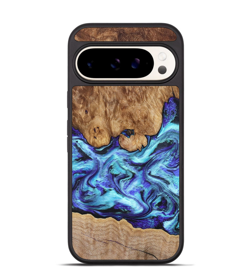 Pixel 9 Pro Wood Phone Case - Mariel (Blue, 822827)