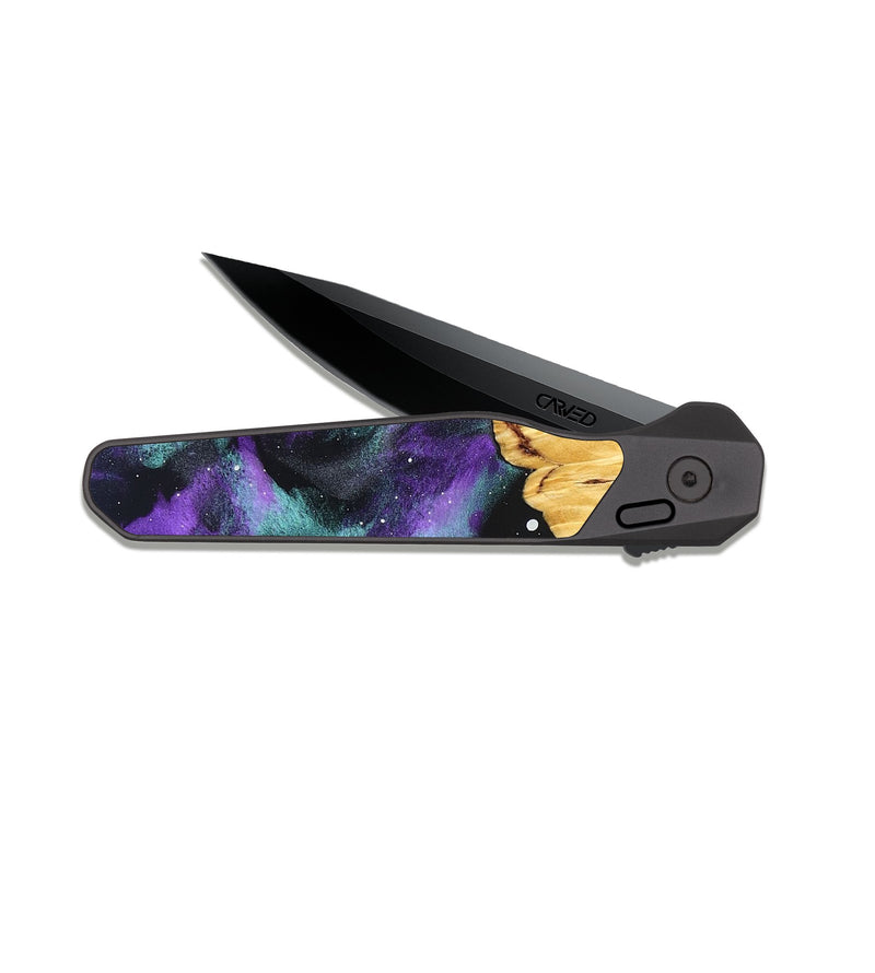 EDC Dark Slate Wood Pocket Knife - Fisher (Cosmos, 822837)