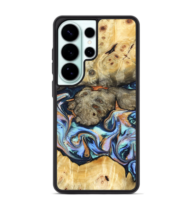 Galaxy S26 Ultra Wood Phone Case - Amiya (Teal & Gold, 822852)