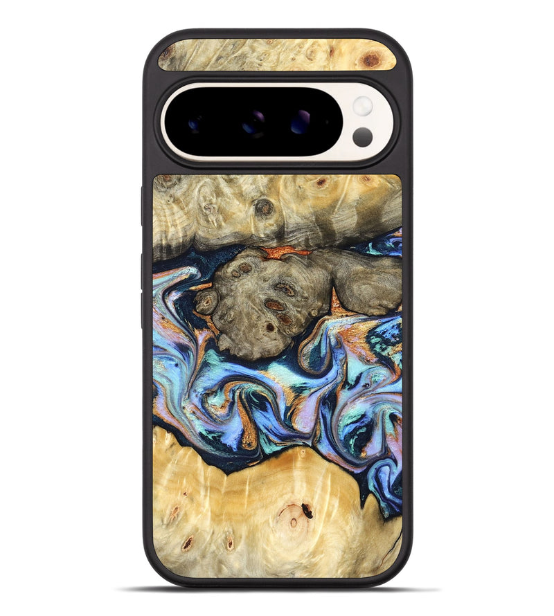 Pixel 9 Pro XL Wood Phone Case - Amiya (Teal & Gold, 822852)