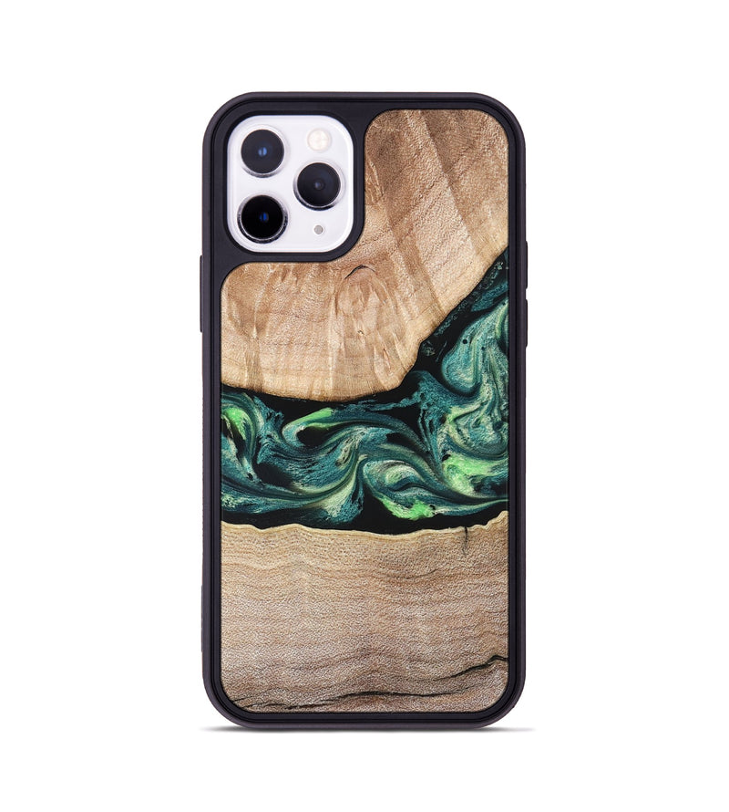 iPhone 11 Pro Wood Phone Case - Jasen (Green, 822854)