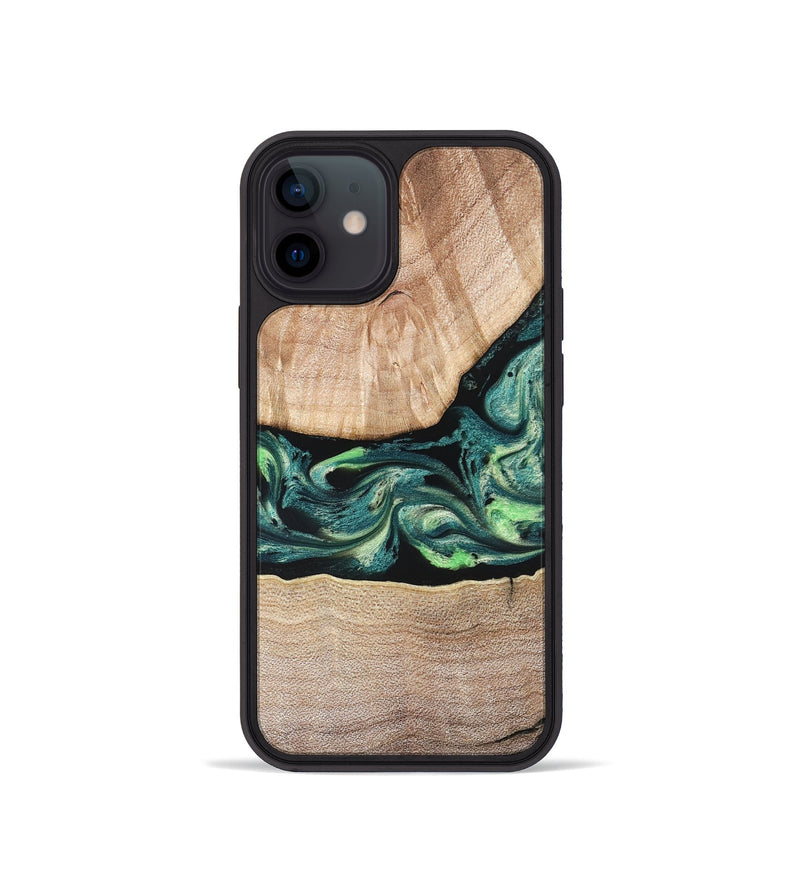 iPhone 12 mini Wood Phone Case - Jasen (Green, 822854)
