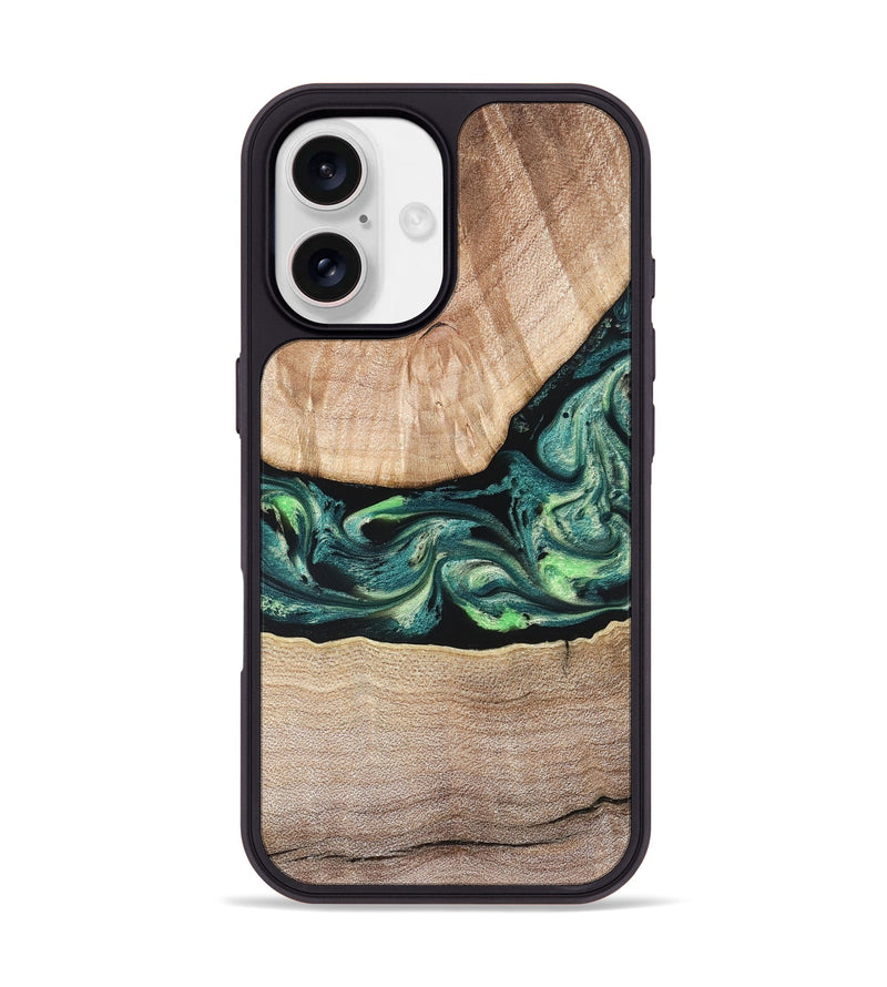 iPhone 17 Wood Phone Case - Jasen (Green, 822854)