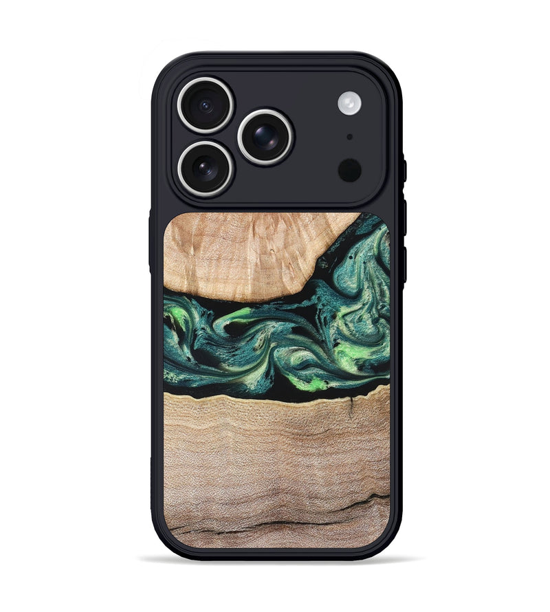 iPhone 17 Pro Wood Phone Case - Jasen (Green, 822854)