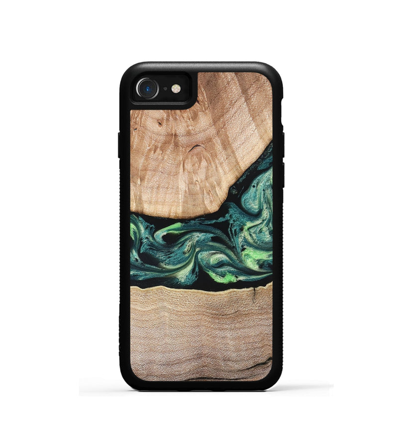 iPhone SE Wood Phone Case - Jasen (Green, 822854)
