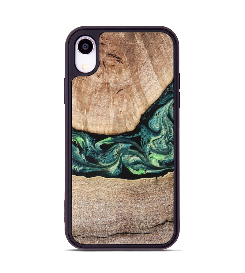iPhone Xr Wood Phone Case - Jasen (Green, 822854)