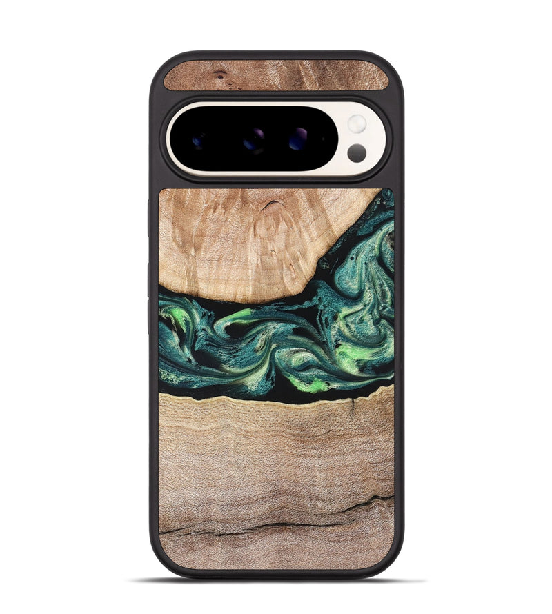 Pixel 9 Pro Wood Phone Case - Jasen (Green, 822854)