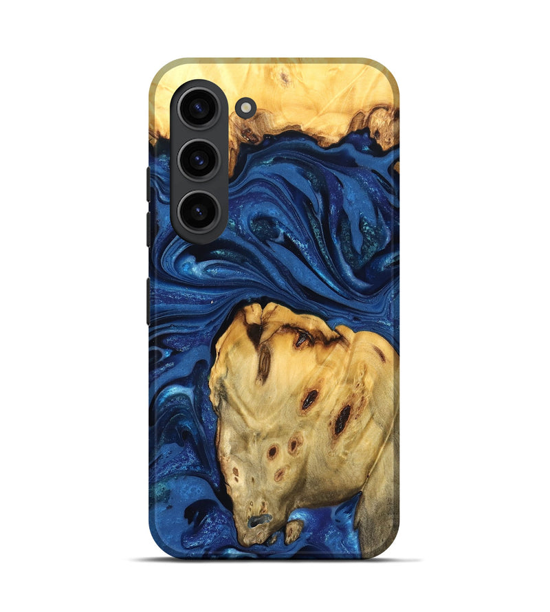 Galaxy S23 Wood Live Edge Phone Case - Leta (Blue, 822871)