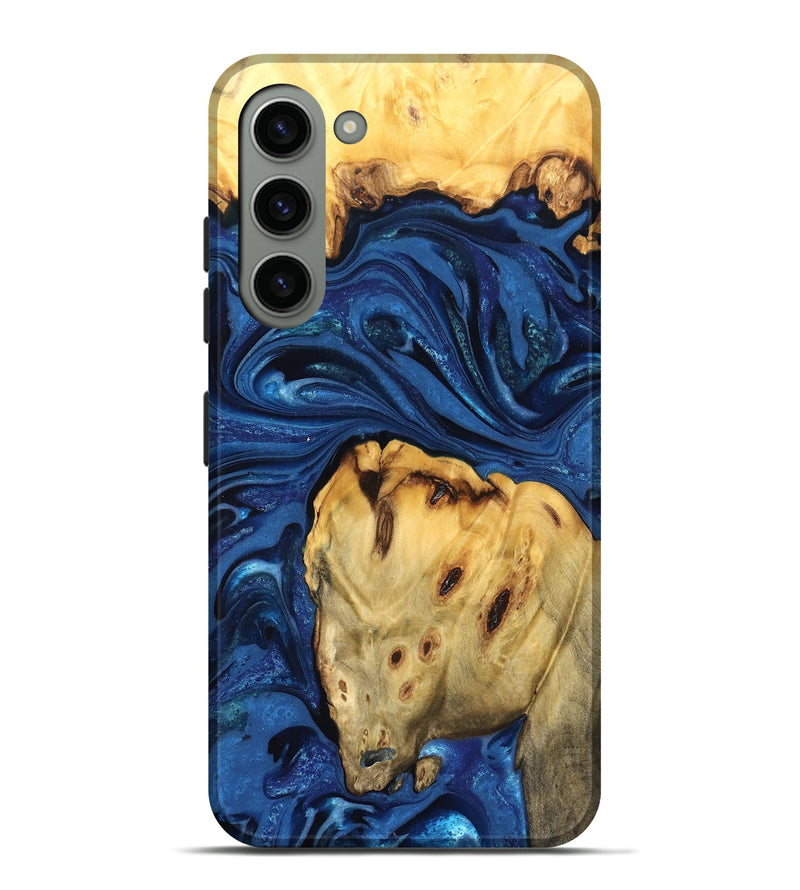 Galaxy S23 Plus Wood Live Edge Phone Case - Leta (Blue, 822871)