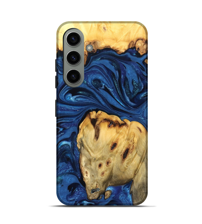 Galaxy S24 Wood Live Edge Phone Case - Leta (Blue, 822871)