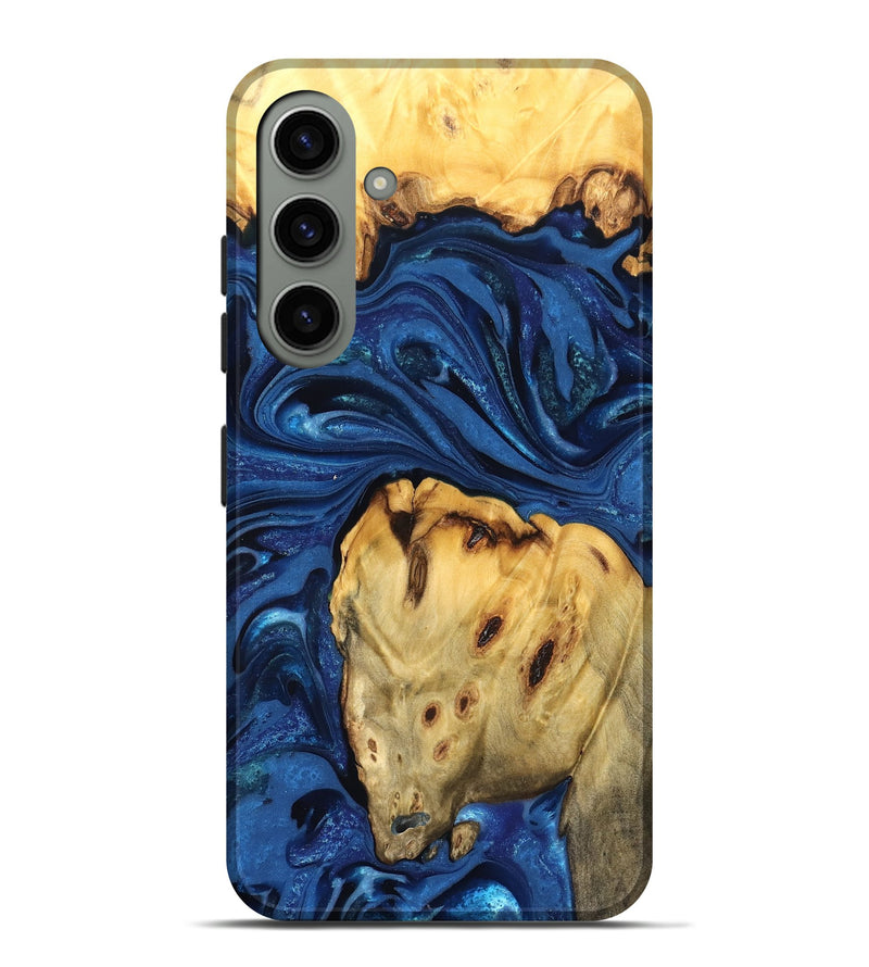 Galaxy S24 Plus Wood Live Edge Phone Case - Leta (Blue, 822871)