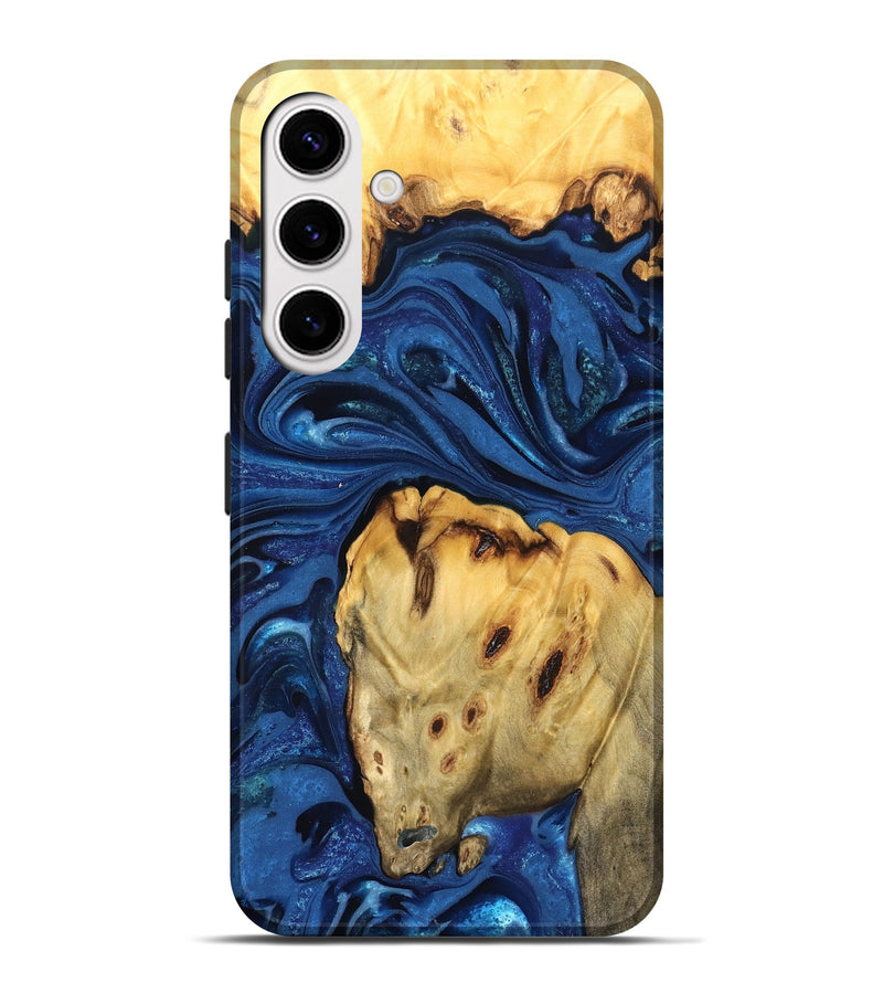Galaxy S25 Plus Wood Live Edge Phone Case - Leta (Blue, 822871)