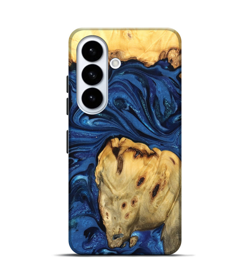Galaxy S26 Wood Live Edge Phone Case - Leta (Blue, 822871)