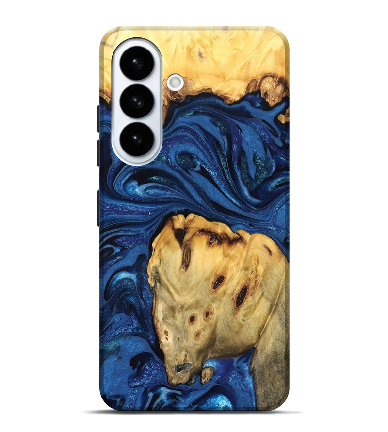 Galaxy S26 Plus Wood Live Edge Phone Case - Leta (Blue, 822871)