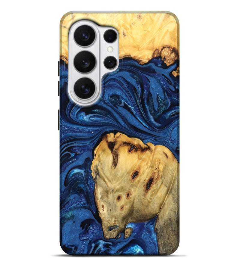 Galaxy S26 Ultra Wood Live Edge Phone Case - Leta (Blue, 822871)