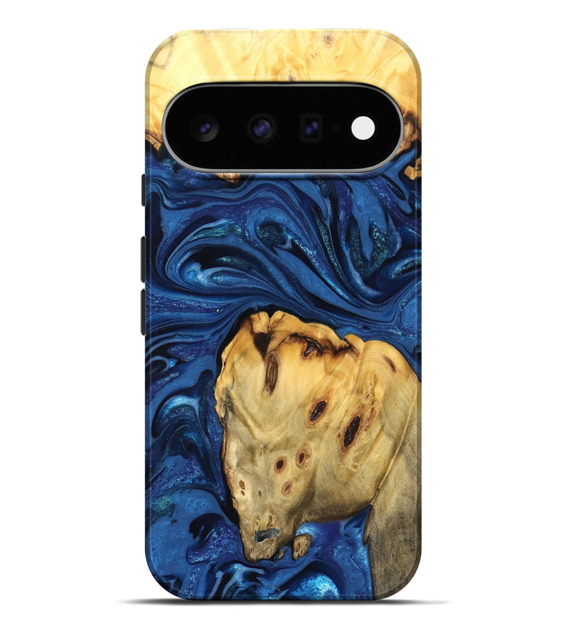 Pixel 11 Pro XL Wood Live Edge Phone Case - Leta (Blue, 822871)