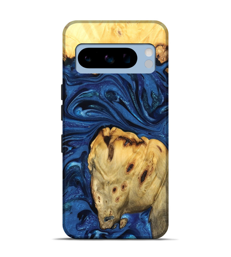 Pixel 8 Pro Wood Live Edge Phone Case - Leta (Blue, 822871)