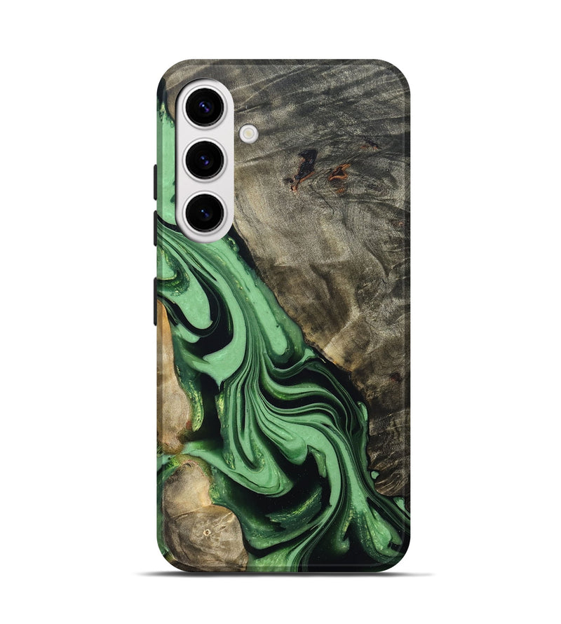 Galaxy S25 Wood Live Edge Phone Case - Walton (Green, 822872)