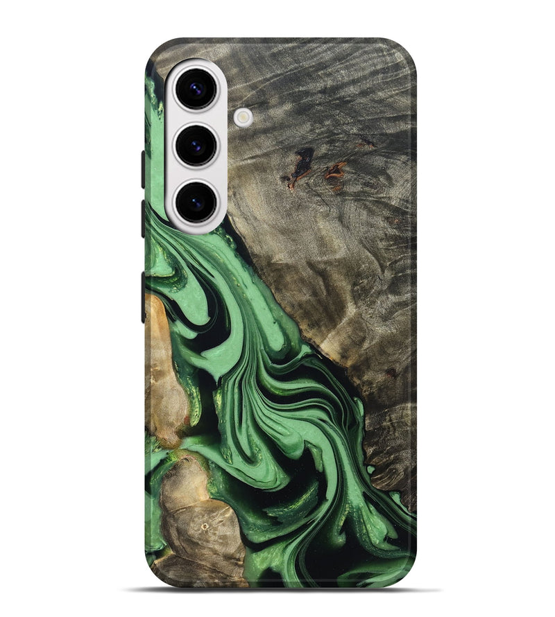 Galaxy S25 Plus Wood Live Edge Phone Case - Walton (Green, 822872)