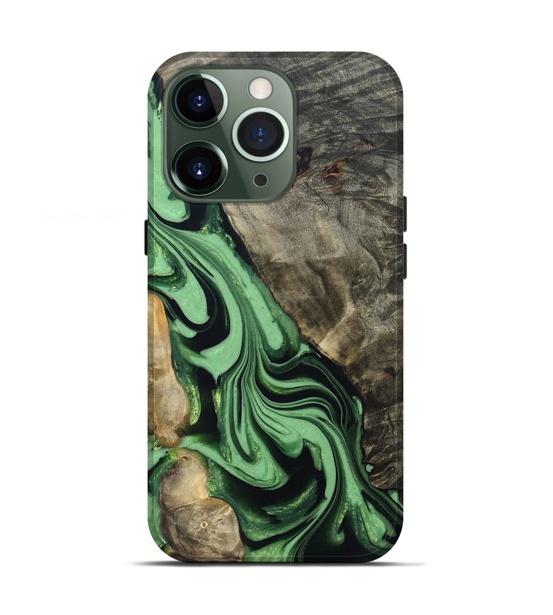 iPhone 13 Pro Wood Live Edge Phone Case - Walton (Green, 822872)