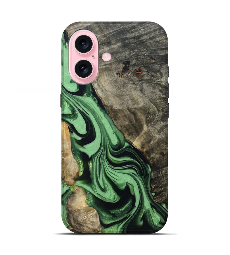 iPhone 17 Wood Live Edge Phone Case - Walton (Green, 822872)