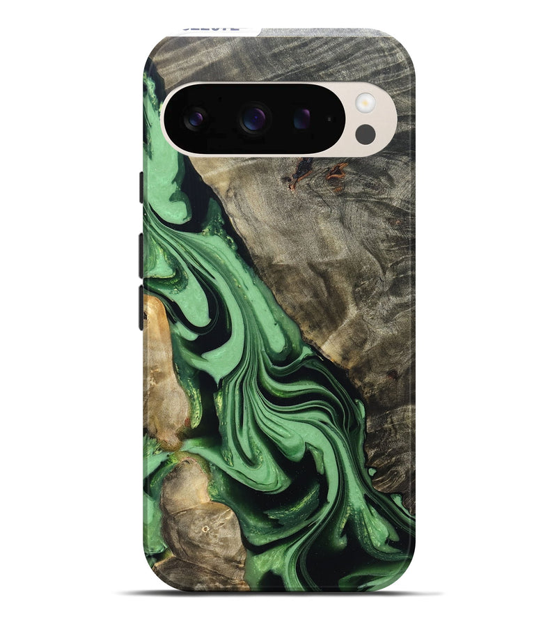 Pixel 10 Pro XL Wood Live Edge Phone Case - Walton (Green, 822872)