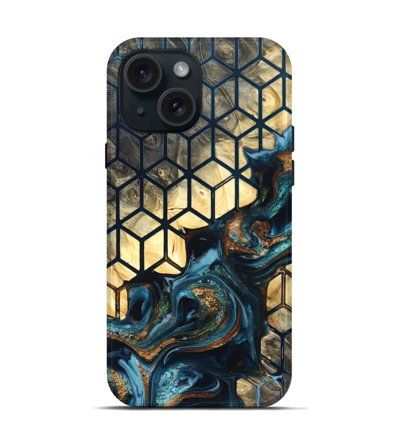 iPhone 15 Wood Live Edge Phone Case - Hallie (Pattern, 822873)