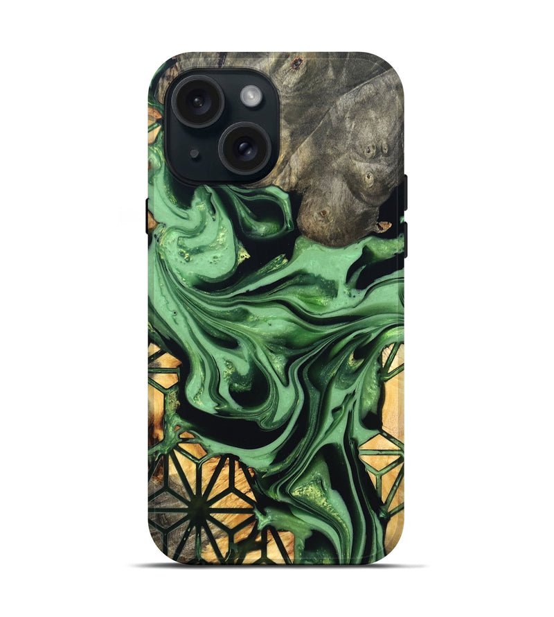 iPhone 15 Wood Live Edge Phone Case - Toby (Pattern, 822875)